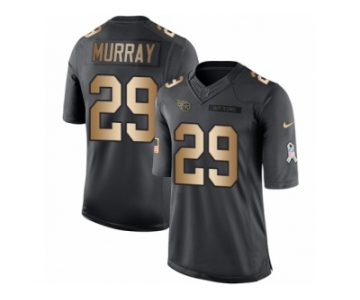 Men's Nike Tennessee Titans #29 DeMarco Murray Limited Black Gold Salute to Service NFL Jersey