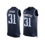 Men's Nike Tennessee Titans #31 Kevin Byard Limited Navy Blue Player Name & Number Tank Top NFL Jersey