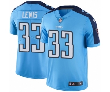 Men's Nike Tennessee Titans #33 Dion Lewis Limited Light Blue Rush Vapor Untouchable NFL Jersey