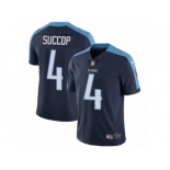 Men's Nike Tennessee Titans #4 Ryan Succop Vapor Untouchable Limited Navy Blue Alternate NFL Jersey