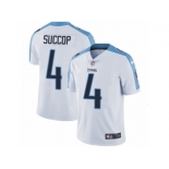 Men's Nike Tennessee Titans #4 Ryan Succop Vapor Untouchable Limited White NFL Jersey