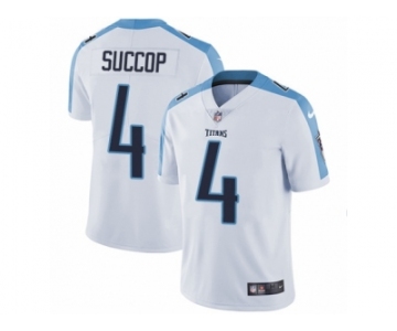 Men's Nike Tennessee Titans #4 Ryan Succop Vapor Untouchable Limited White NFL Jersey