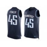 Men's Nike Tennessee Titans #45 Jalston Fowler Limited Navy Blue Player Name & Number Tank Top NFL Jersey