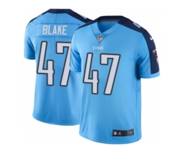 Men's Nike Tennessee Titans #47 Antwon Blake Limited Light Blue Rush NFL Jersey