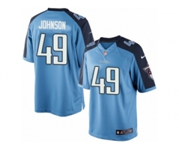 Men's Nike Tennessee Titans #49 Rashad Johnson Limited Light Blue Team Color NFL Jersey