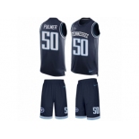 Men's Nike Tennessee Titans #50 Nate Palmer Limited Navy Blue Tank Top Suit NFL Jersey