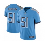 Men's Nike Tennessee Titans #51 Will Compton Light Blue Alternate Vapor Untouchable Limited Player NFL Jersey