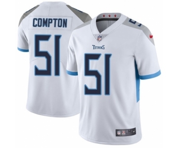 Men's Nike Tennessee Titans #51 Will Compton White Vapor Untouchable Limited Player NFL Jersey