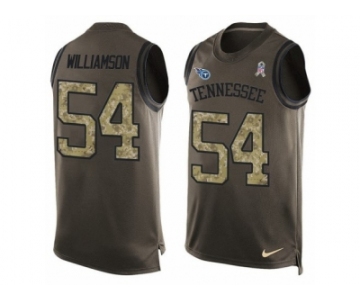 Men's Nike Tennessee Titans #54 Avery Williamson Limited Green Salute to Service Tank Top NFL Jersey