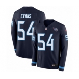 Men's Nike Tennessee Titans #54 Rashaan Evans Limited Navy Blue Therma Long Sleeve NFL Jersey