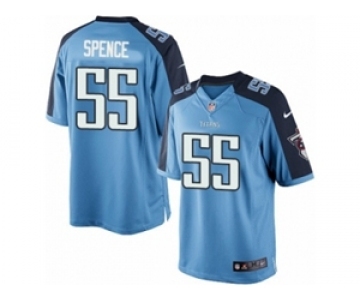 Men's Nike Tennessee Titans #55 Sean Spence Limited Light Blue Team Color NFL Jersey