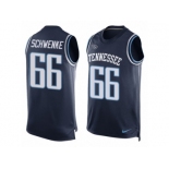 Men's Nike Tennessee Titans #66 Brian Schwenke Limited Navy Blue Player Name & Number Tank Top Tank Top NFL Jersey