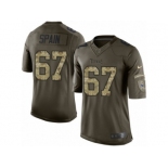 Men's Nike Tennessee Titans #67 Quinton Spain Limited Green Salute to Service NFL Jersey