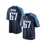 Men's Nike Tennessee Titans #67 Quinton Spain Limited Navy Blue Alternate NFL Jersey