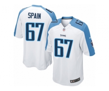 Men's Nike Tennessee Titans #67 Quinton Spain Limited White NFL Jersey