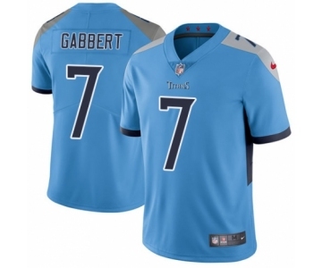 Men's Nike Tennessee Titans #7 Blaine Gabbert Light Blue Alternate Vapor Untouchable Limited Player NFL Jersey