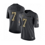 Men's Nike Tennessee Titans #7 Blaine Gabbert Limited Black 2016 Salute to Service NFL Jersey