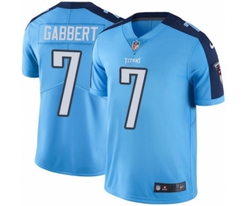 Men's Nike Tennessee Titans #7 Blaine Gabbert Limited Light Blue Rush Vapor Untouchable NFL Jersey