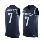 Men's Nike Tennessee Titans #7 Blaine Gabbert Limited Navy Blue Player Name & Number Tank Top NFL Jersey