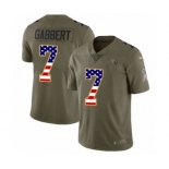 Men's Nike Tennessee Titans #7 Blaine Gabbert Limited Olive USA Flag 2017 Salute to Service NFL Jersey