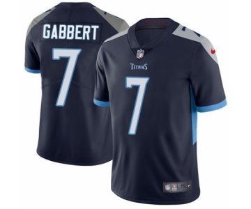 Men's Nike Tennessee Titans #7 Blaine Gabbert Navy Blue Team Color Vapor Untouchable Limited Player NFL Jersey