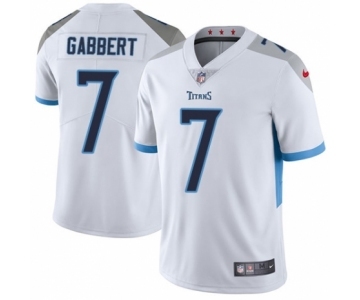 Men's Nike Tennessee Titans #7 Blaine Gabbert White Vapor Untouchable Limited Player NFL Jersey