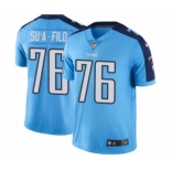 Men's Nike Tennessee Titans #76 Xavier Su'a-Filo Limited Light Blue Rush Vapor Untouchable NFL Jersey