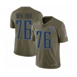 Men's Nike Tennessee Titans #76 Xavier Su'a-Filo Limited Olive 2017 Salute to Service NFL Jersey