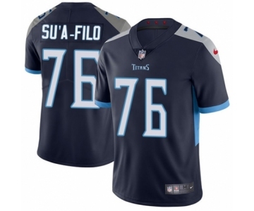 Men's Nike Tennessee Titans #76 Xavier Su'a-Filo Navy Blue Team Color Vapor Untouchable Limited Player NFL Jersey