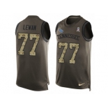 Men's Nike Tennessee Titans #77 Taylor Lewan Limited Green Salute to Service Tank Top NFL Jersey