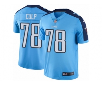 Men's Nike Tennessee Titans #78 Curley Culp Limited Light Blue Rush NFL Jersey