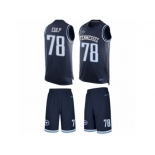 Men's Nike Tennessee Titans #78 Curley Culp Limited Navy Blue Tank Top Suit NFL Jersey