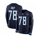 Men's Nike Tennessee Titans #78 Curley Culp Limited Navy Blue Therma Long Sleeve NFL Jersey