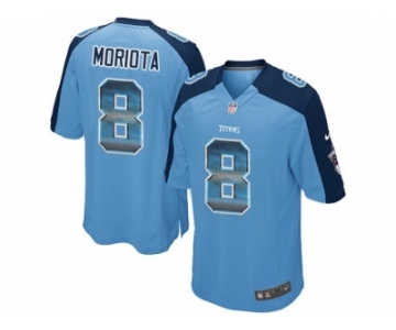 Men's Nike Tennessee Titans #8 Marcus Mariota Limited Light Blue Strobe NFL Jersey