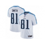 Men's Nike Tennessee Titans #81 Jonnu Smith White Vapor Untouchable Limited Player NFL Jersey