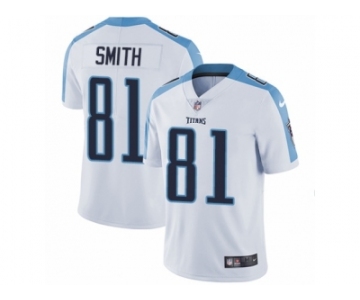 Men's Nike Tennessee Titans #81 Jonnu Smith White Vapor Untouchable Limited Player NFL Jersey