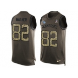 Men's Nike Tennessee Titans #82 Delanie Walker Limited Green Salute to Service Tank Top NFL Jersey