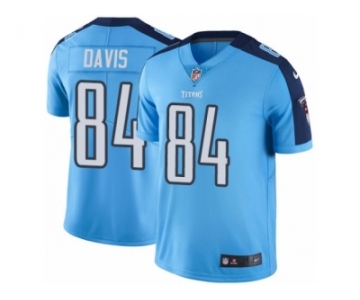 Men's Nike Tennessee Titans #84 Corey Davis Limited Light Blue Rush NFL Jersey