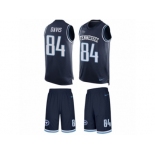 Men's Nike Tennessee Titans #84 Corey Davis Limited Navy Blue Tank Top Suit NFL Jersey