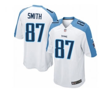 Men's Nike Tennessee Titans #87 Jonnu Smith Limited White NFL Jersey