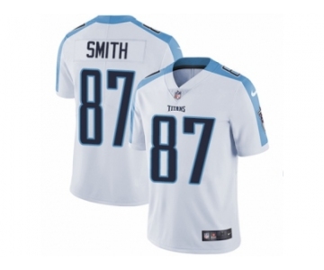 Men's Nike Tennessee Titans #87 Jonnu Smith Vapor Untouchable Limited White NFL Jersey