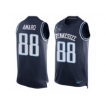 Men's Nike Tennessee Titans #88 Jace Amaro Limited Navy Blue Player Name & Number Tank Top NFL Jersey