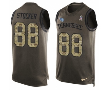 Men's Nike Tennessee Titans #88 Luke Stocker Limited Green Salute to Service Tank Top NFL Jersey