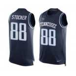 Men's Nike Tennessee Titans #88 Luke Stocker Limited Navy Blue Player Name & Number Tank Top NFL Jersey