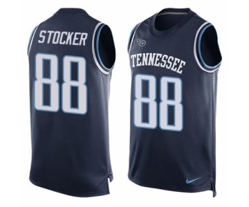 Men's Nike Tennessee Titans #88 Luke Stocker Limited Navy Blue Player Name & Number Tank Top NFL Jersey