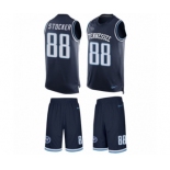 Men's Nike Tennessee Titans #88 Luke Stocker Limited Navy Blue Tank Top Suit NFL Jersey