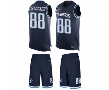 Men's Nike Tennessee Titans #88 Luke Stocker Limited Navy Blue Tank Top Suit NFL Jersey