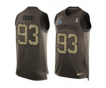 Men's Nike Tennessee Titans #93 Kevin Dodd Limited Green Salute to Service Tank Top NFL Jersey