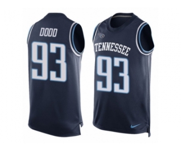 Men's Nike Tennessee Titans #93 Kevin Dodd Limited Navy Blue Player Name & Number Tank Top NFL Jersey