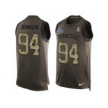 Men's Nike Tennessee Titans #94 Austin Johnson Limited Green Salute to Service Tank Top NFL Jersey